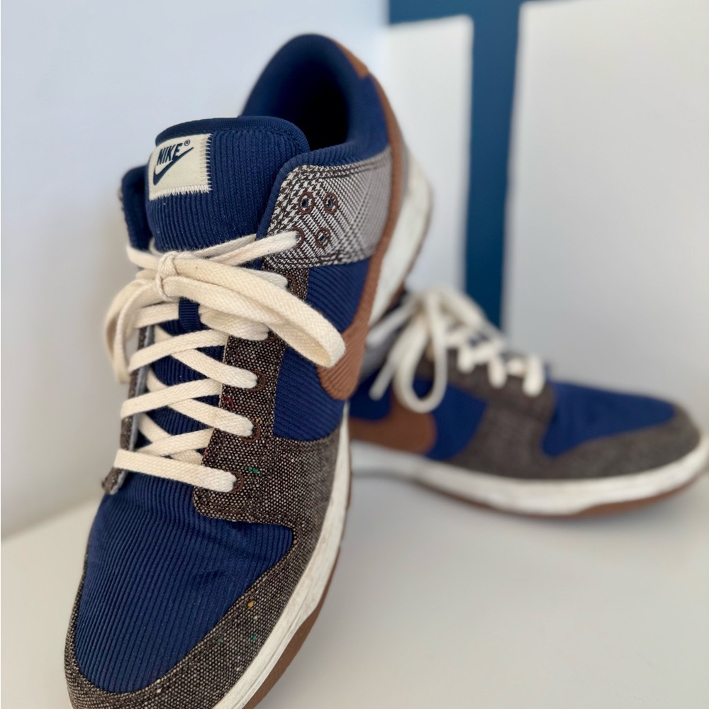 Nike Blue and Brown patchwork with White Laces